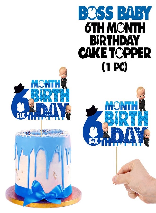 Zyozique Boss Baby Month Cake Topper (6th Month) - Image 2